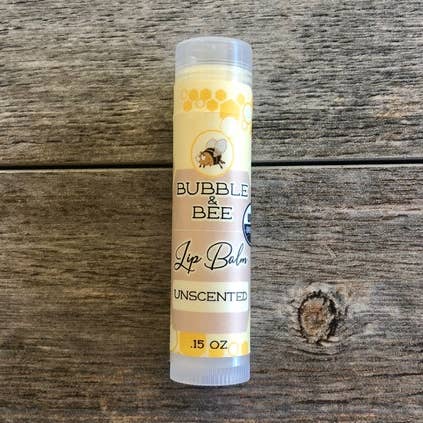 Unscented Organic Lip Balm for wholesale by Bubble & Bee Organic
