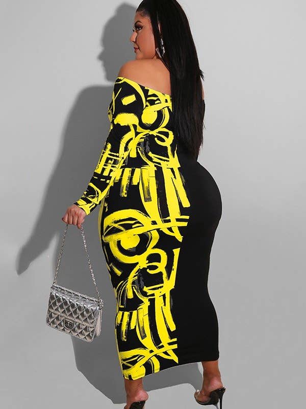 Aria Romance - Wholesale Dress - Women's - Patchwork Musical Note Dress3