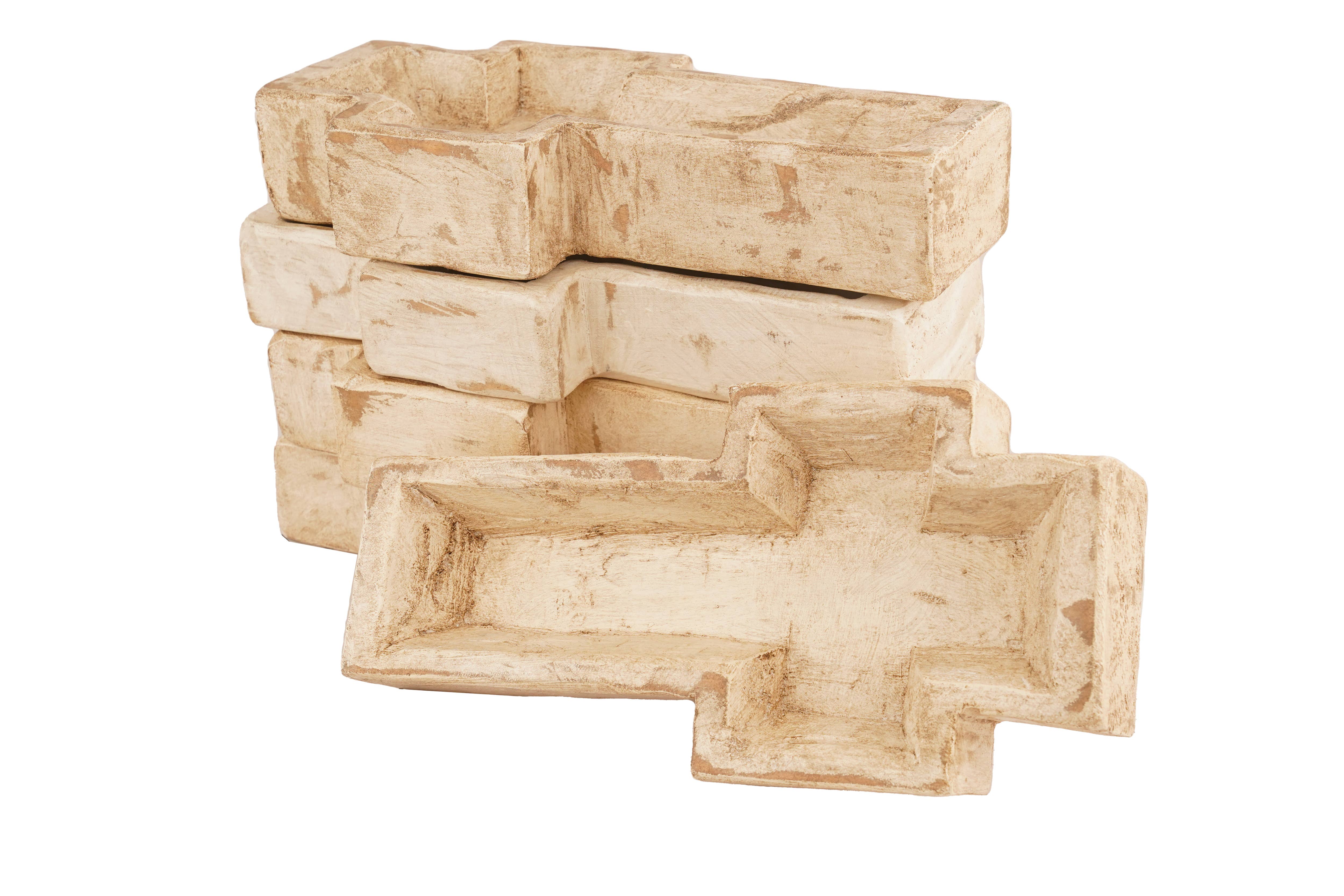 My Amigos Imports - Wholesale Decorative plate/dish/bowl - Home Decor #2-Cross Dough Bowl-Small-6x12 inches3