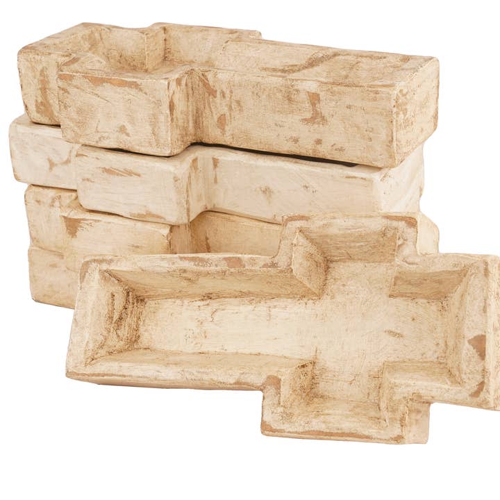 My Amigos Imports - Wholesale Decorative Plate/Dish/Bowl - Home Decor #2-Cross Dough Bowl-Small-6x12 inches3