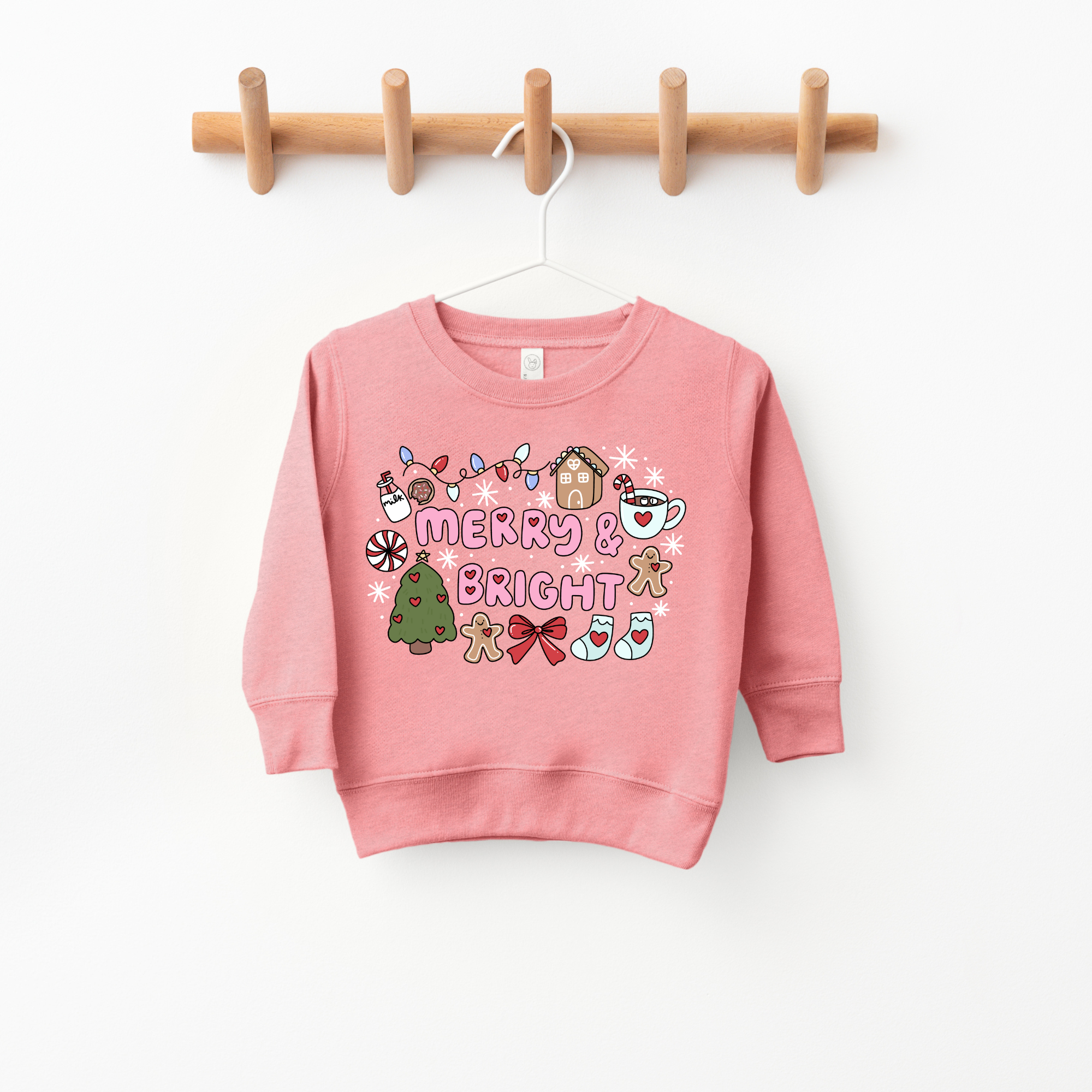 Benny & Ray Apparel - Vente Sweat-shirt – enfant - Chandail à capuchon de Noël Merry and Bright pour enfants   3