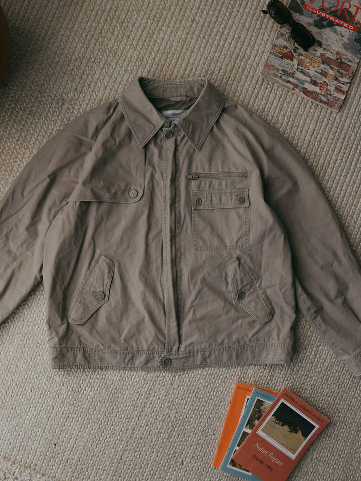 GLENEAGLES VINTAGE KHAKI JACKE GRÖSSE 42R (MITTEL - GROSS) für den Großhandel von Beaten Path Co