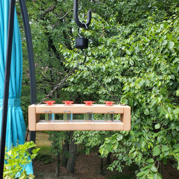 Flying Heart Threads - Wholesale Bird Feeder - Authentic Barnwood Hummingbird Feeder hanging or for window 4