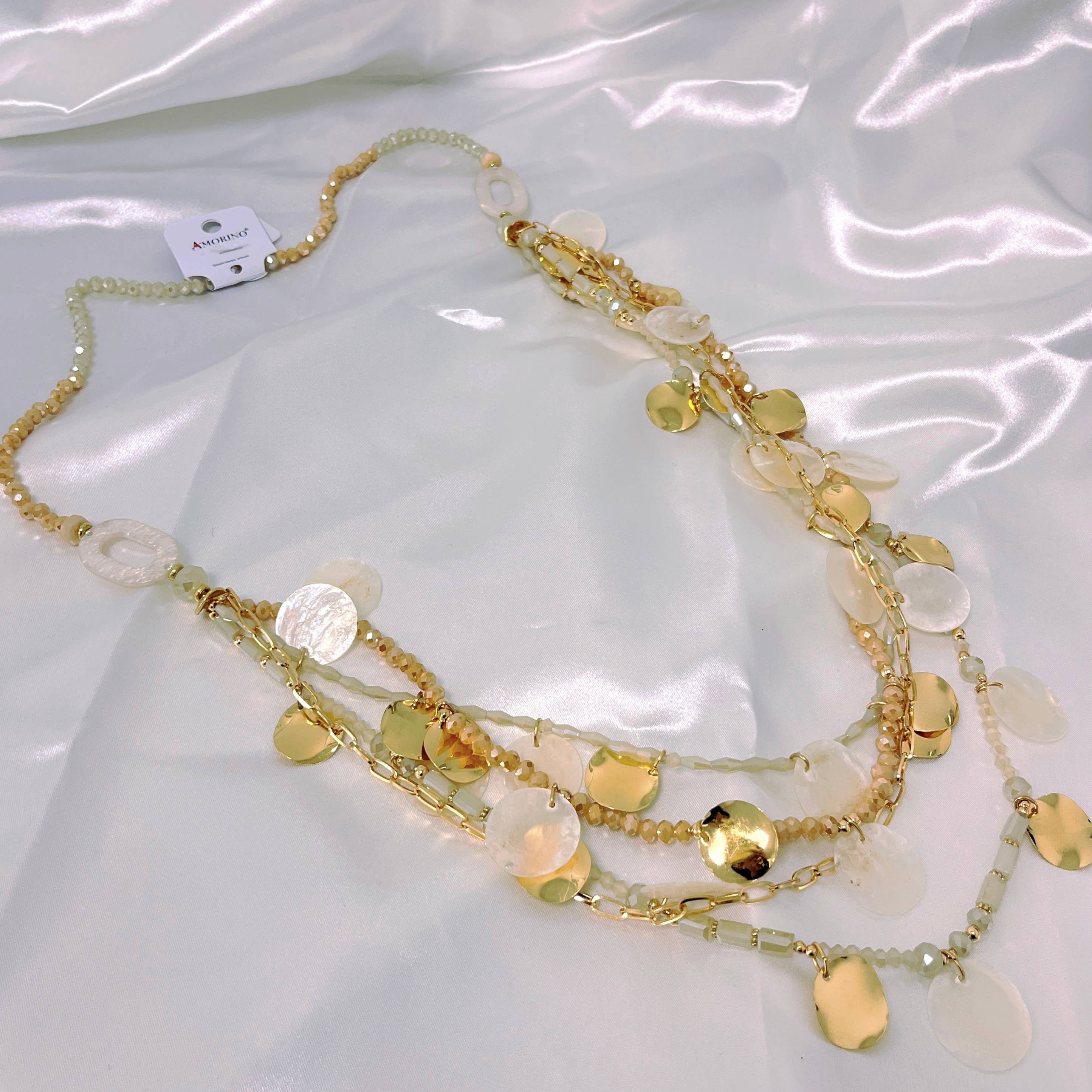 AMORINO SRL - Vendita all'ingrosso Collane di perline/perle - Collana Lunga Cristallo - PC23148F181