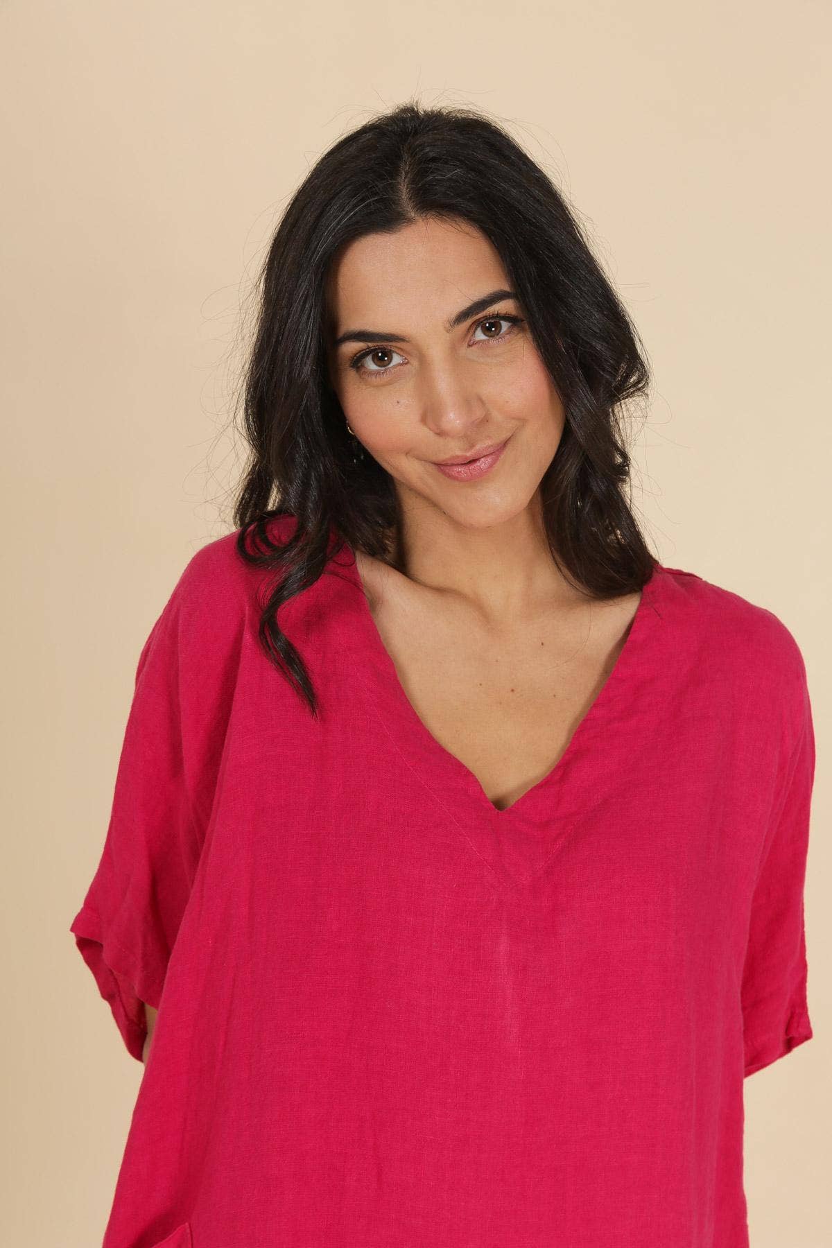 la maison des fibres naturelles - Wholesale Tunic - Women's - Tunic 62804 100% linen made in Italy39