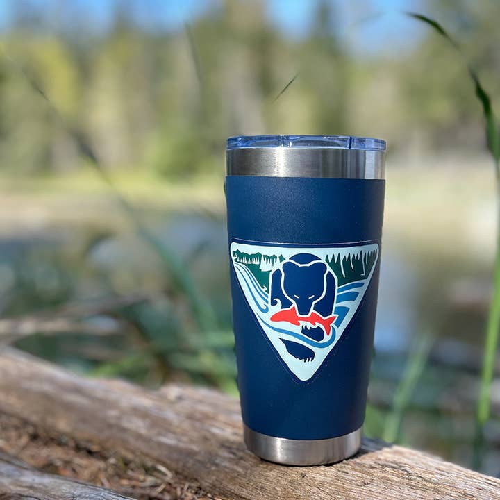 Bough & Antler Northwest Goods - Wholesale Sticker - Black Bear with Salmon Sticker: Iconic West Coast Nature Sce1