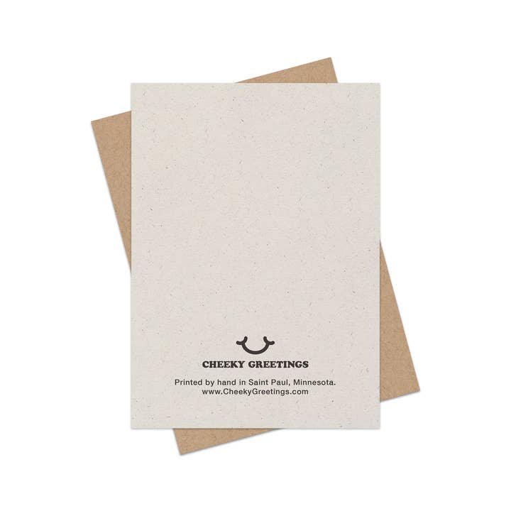 Cheeky Greetings - Wholesale Everyday Greeting Card - Treat. Yo. Self. Hand-printed card