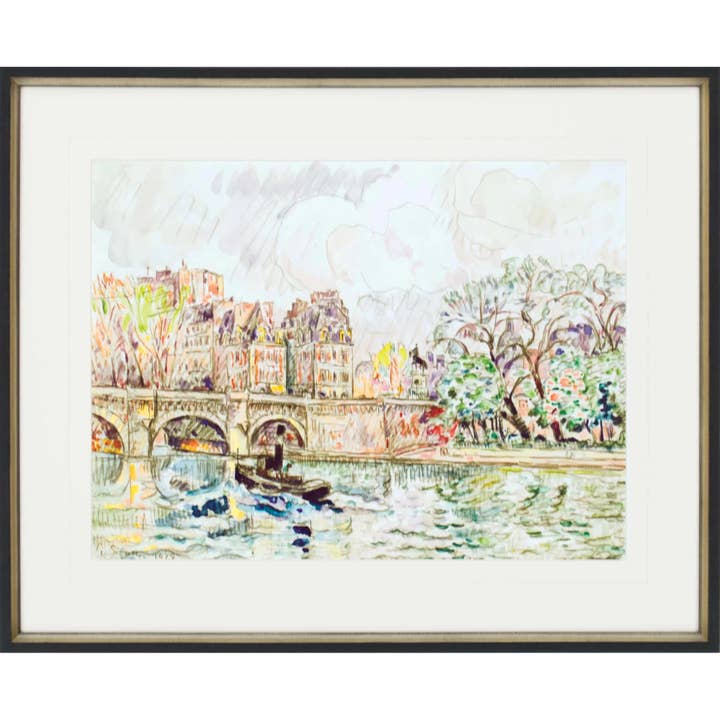 Paris Le Place Dauphine Framed Wall Art for wholesale by LOOMLAN