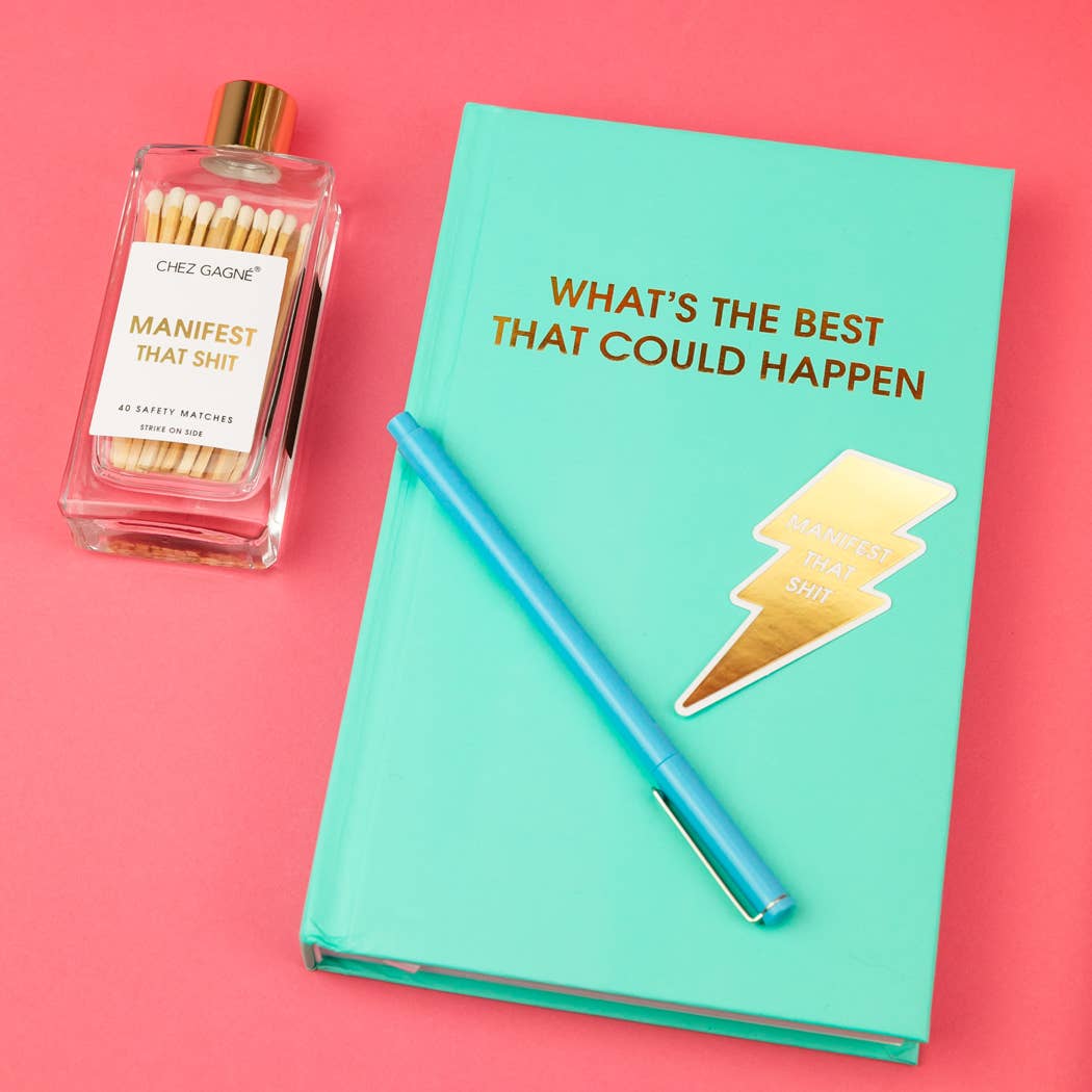 Chez Gagné - Wholesale Matches - Manifest That Shit - Glass Bottle Safety Matches - White2