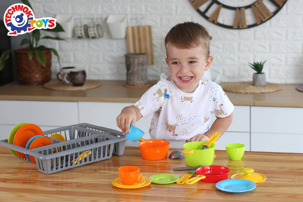 Technok – wholesale Toy set – Kids – TECHNOK Kitchenware Playset - Dish Drainer Set (33 Pieces)9