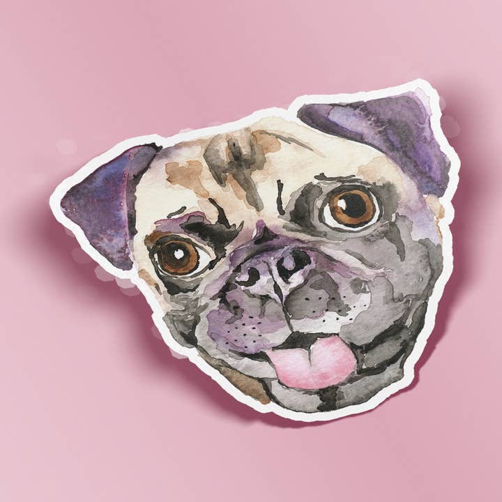 Mops klistermärke för wholesale av kathyphantastic