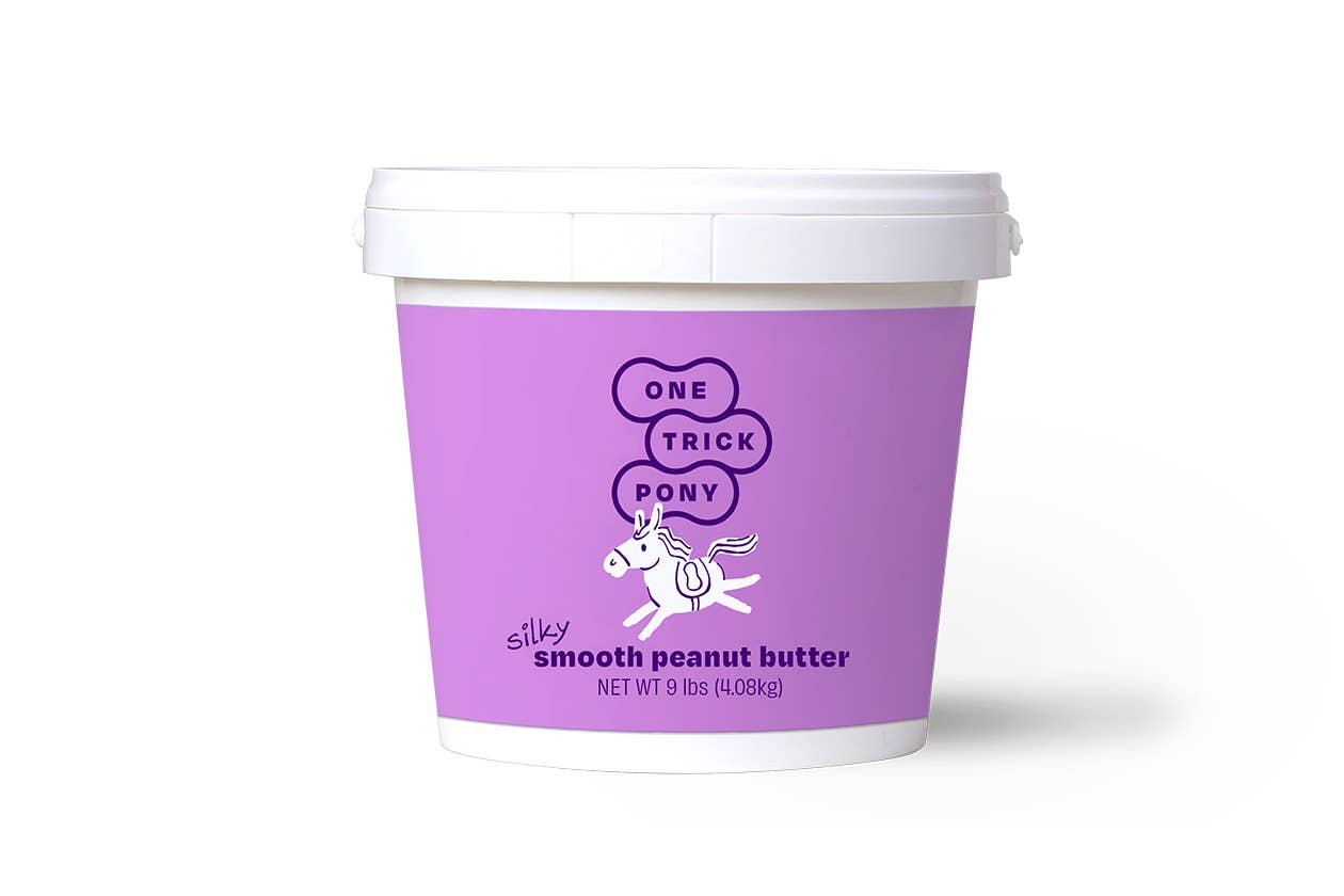 One Trick Pony - Wholesale Nut Butter - Organic Silky Smooth Peanut Butter, 8 Lb Tub