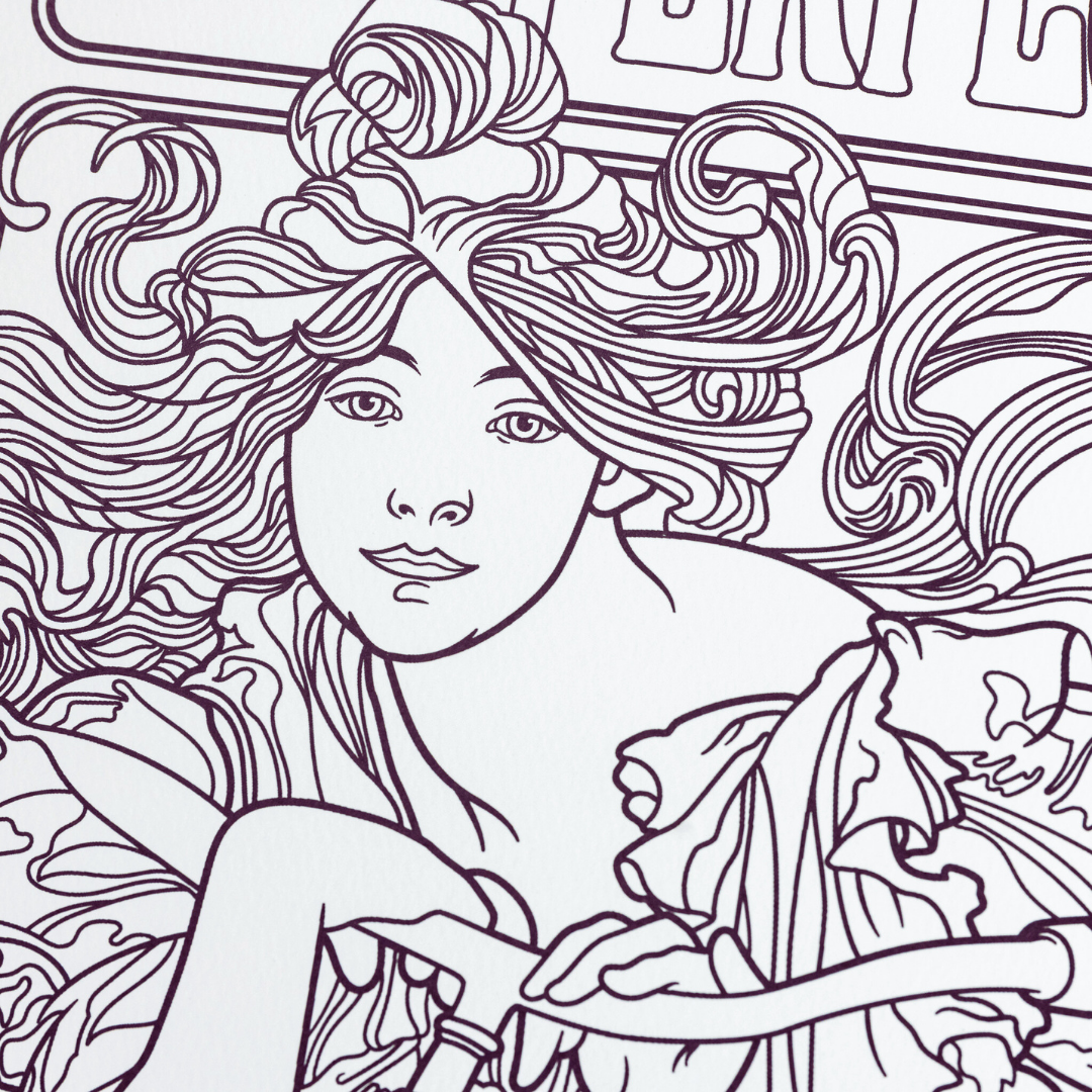 Today is Art Day - Vente Livre de coloriage et d'activités pour adultes - Livre de coloriage - Alphonse Mucha5