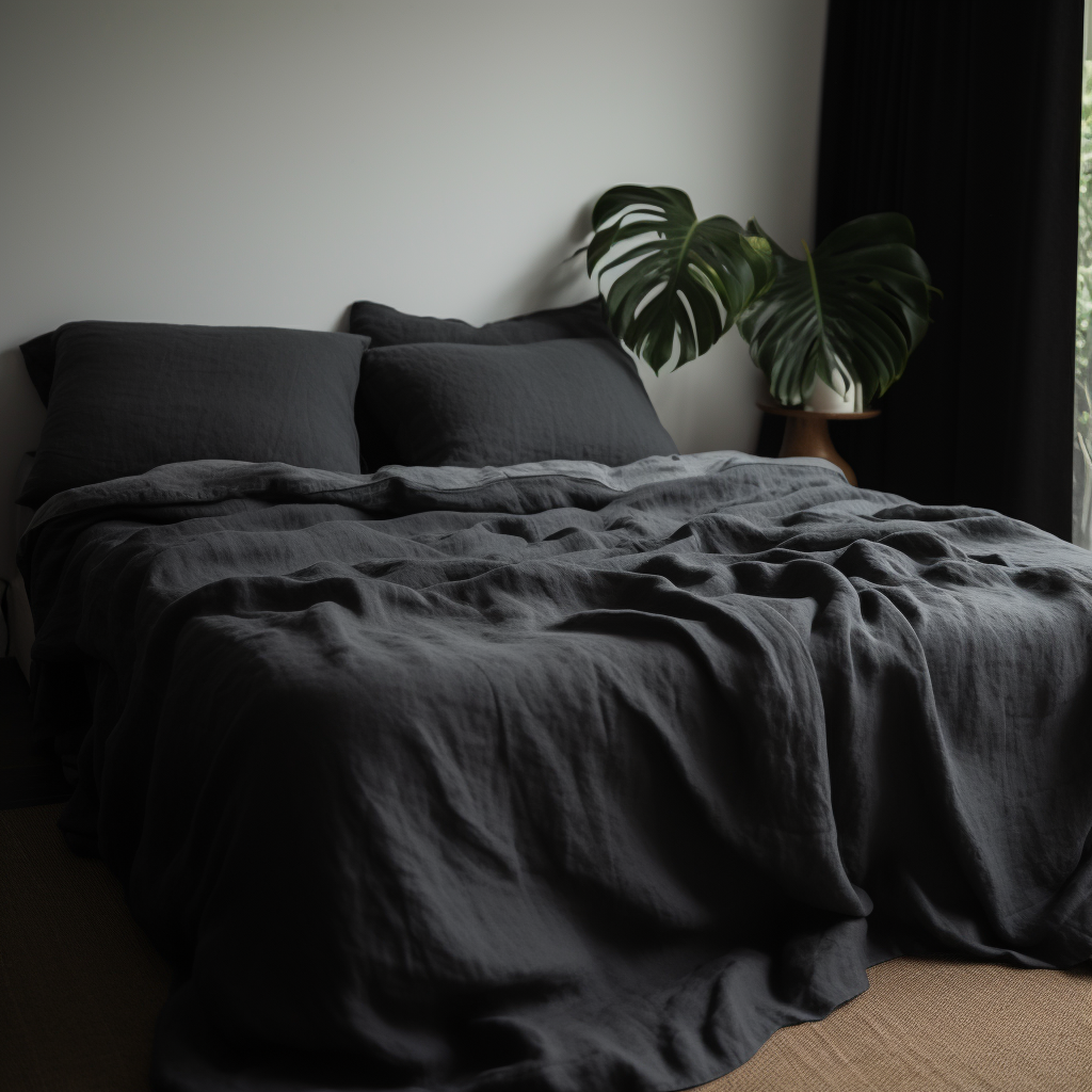 Q VITA - Wholesale Fitted Sheet - 100% French Linen Fitted Sheet (6 color options)11