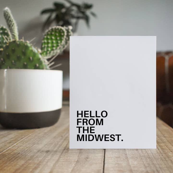 Hello from the Midwest: Just for Fun Greeting Card for wholesale by The Cheeky Press