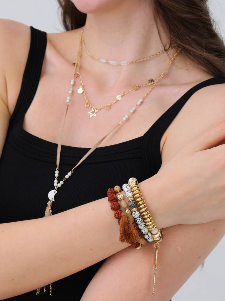 Earth Vibe Beaded Stack Bracelet Set 🌾 for wholesale by Leto Accessories