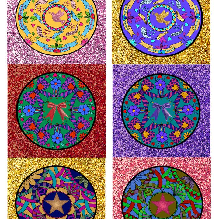 Glitter Vintage Cards for wholesale by FunkyAdi