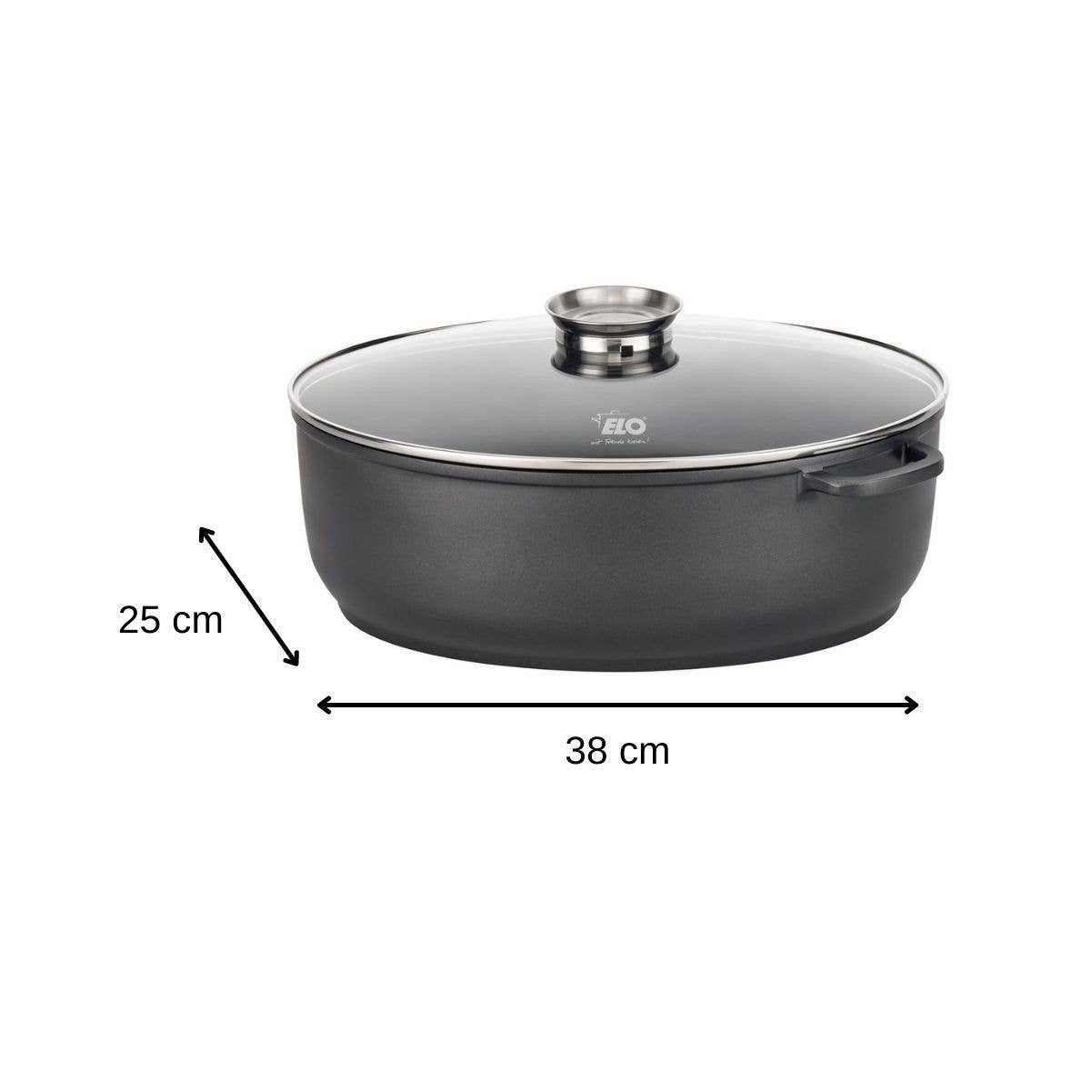 Elo - Wholesale Cooking Pot - Elo Cast Aluminum Oval Casserole with Lid 38x25 cm5