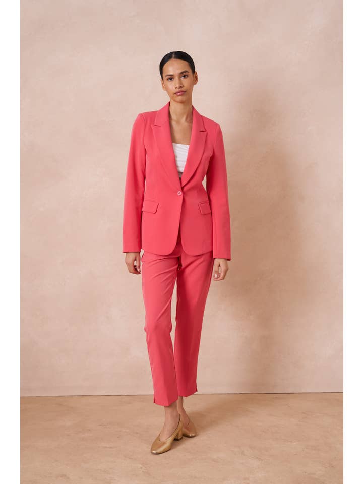 Attentif Paris - Vendita all'ingrosso Giacca elegante - Donna - Giacca aderente con bottone singolo, semplice - Collezione Timeless20