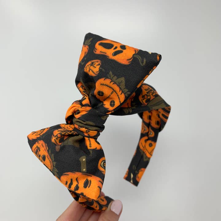 Faces of Horror Pumpkins BellaBow XL per la vendita all'ingrosso da parte di Bella Notte & Co