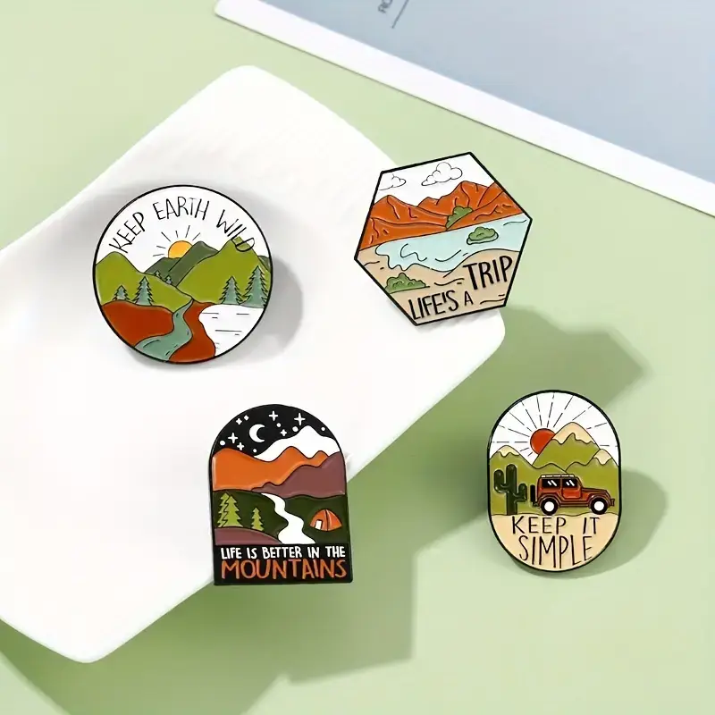 Magnifique Hearts - Wholesale Lapel Pin/Button - Nature-Inspired Enamel Pins: Outdoor Adventure Camping Pins2