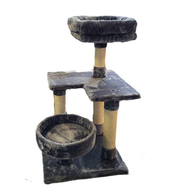 Aristokatz style cat tree condo 32" gray for wholesale by La boite à Penny