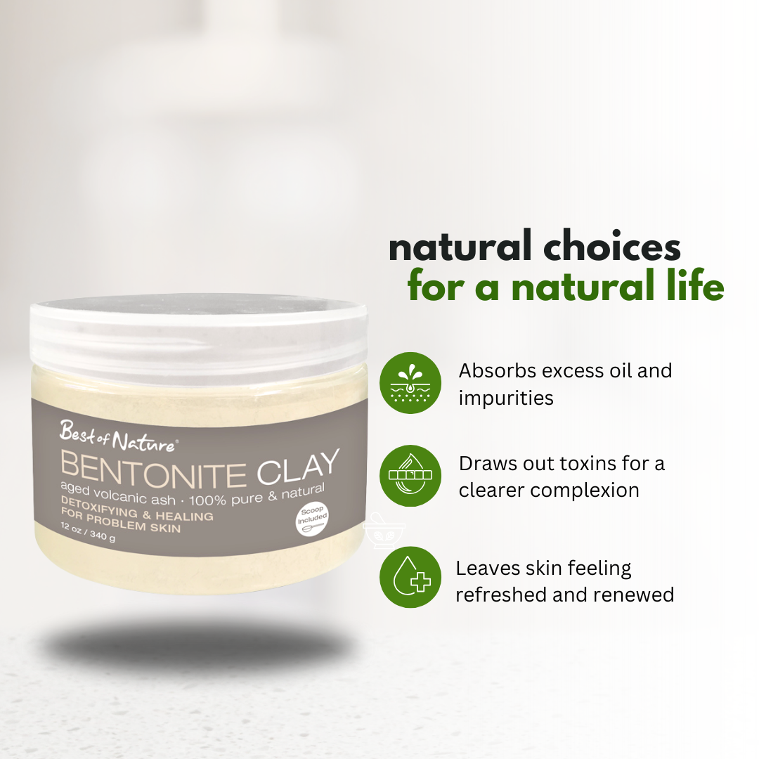 Best of Nature - Wholesale Skincare Face Mask - Bentonite Clay: Aged Volcanic Ash for Deep Cleansing Facial1