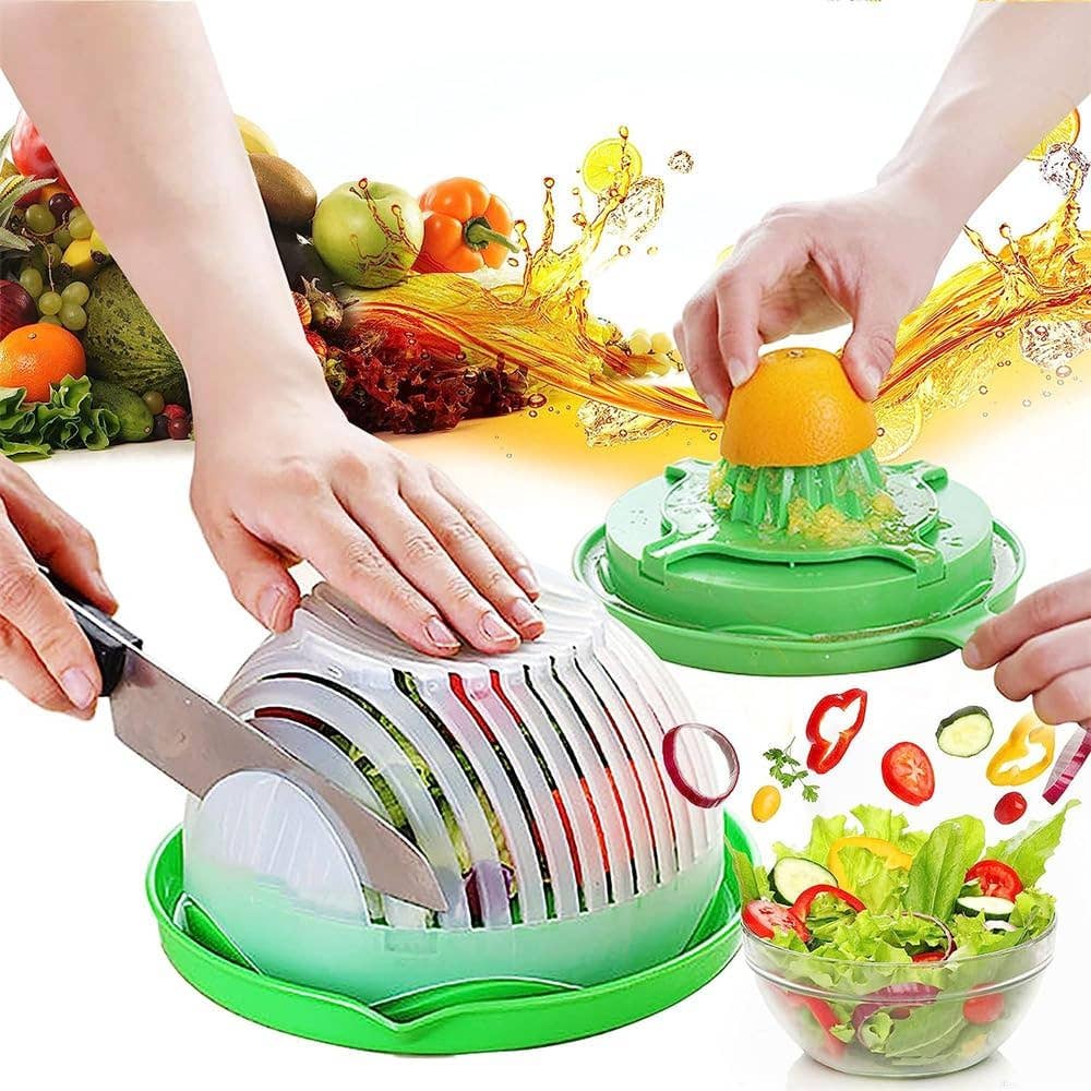 VIGOR - Wholesale Kitchen Tool/Gadget - Salad Cutter Bowl and Juicer Multifunctional Fruit and vegie3