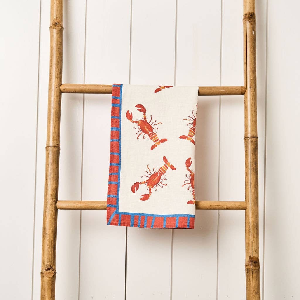 Tam Tam Paper & Cloth - Venta al por mayor Paños de cocina - Paño de cocina - Puro lino - Olla de langostas - Textil de cocina vibrante