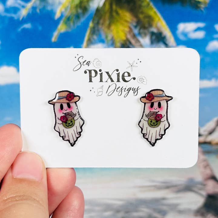 Tropiska spöksommarween-örhängen kuslig sommar för wholesale av Sea Pixie Designs