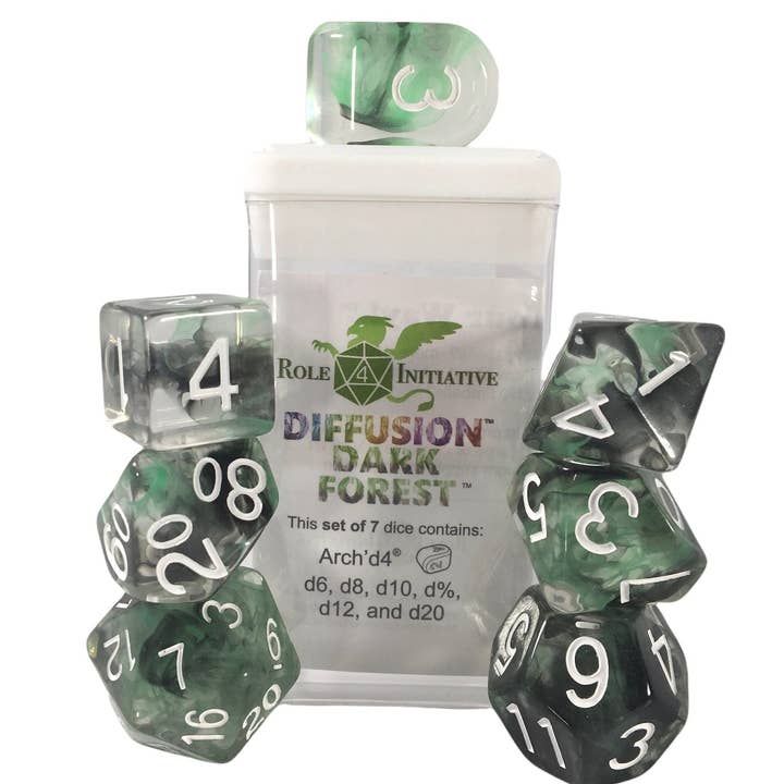 Diffusion Dark Forest - Set of 7 Dice for wholesale by Role 4 Initiative