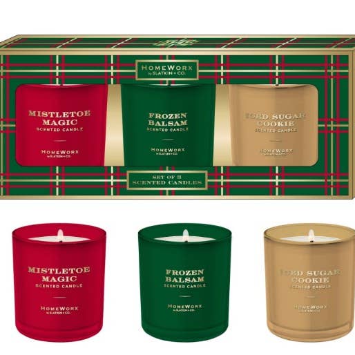 Holiday 3- 3.5 oz. Candle Gift Set for wholesale by HomeWorx by Slatkin + Co.