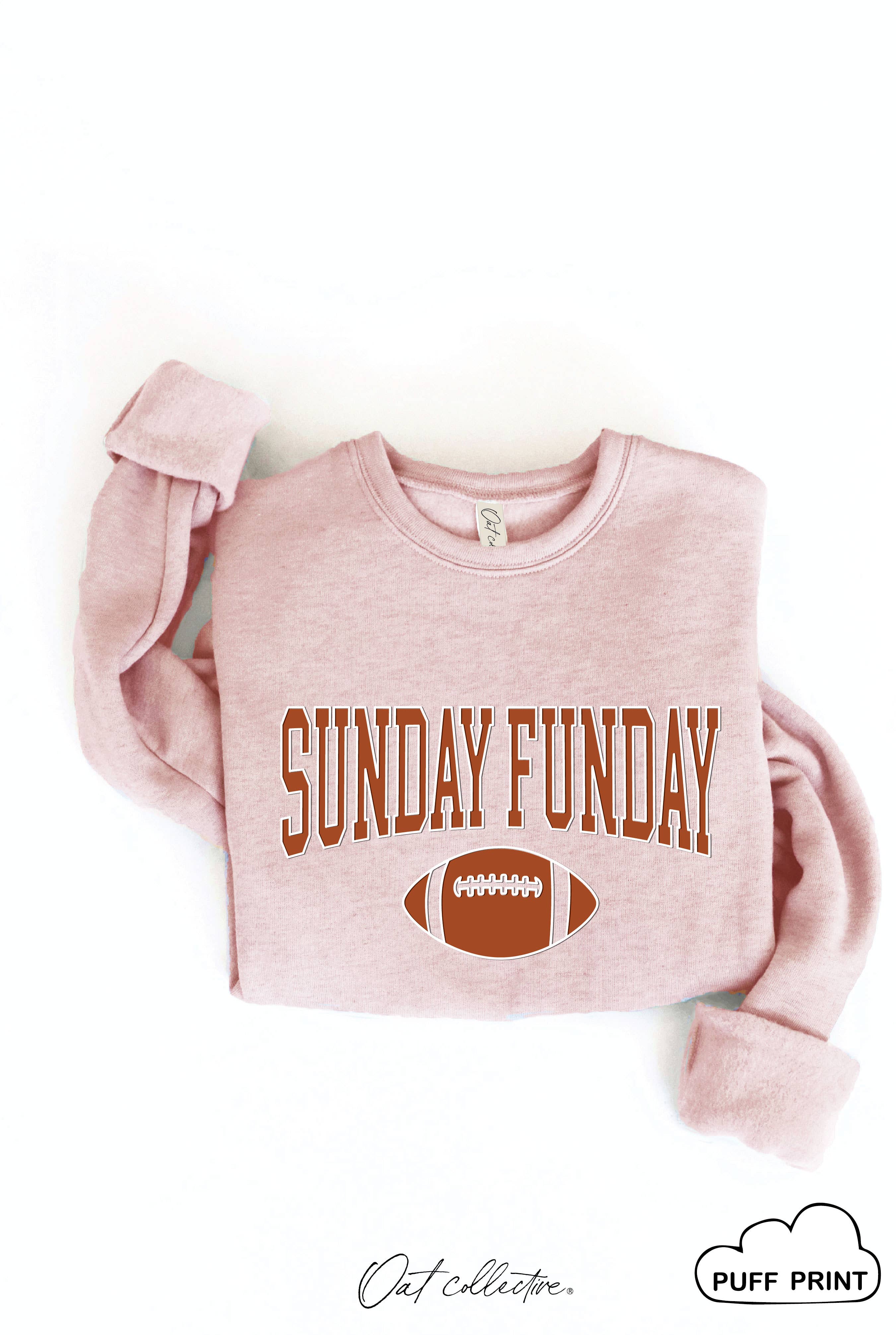 OAT COLLECTIVE - Wholesale Graphic Sweatshirt - Women's - SUNDAY FUNDAY PUFF Graphic Sweatshirt17