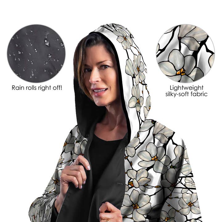 RainCaper - Wholesale Raincoat - Women's - Fine Art RainCaper - Tiffany "Magnolia"