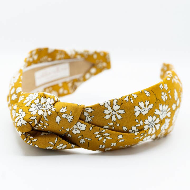 Maddie and Me Handmade - Wholesale Fashion Headband - Kids - Liberty of London Spring Floral Headband | Mustard1