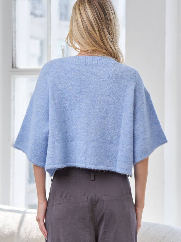 CANDESCENT - Wholesale Cardigan - Women's - Cropped Boxy Soft Knit Cardigan - LOU CARDIGAN7