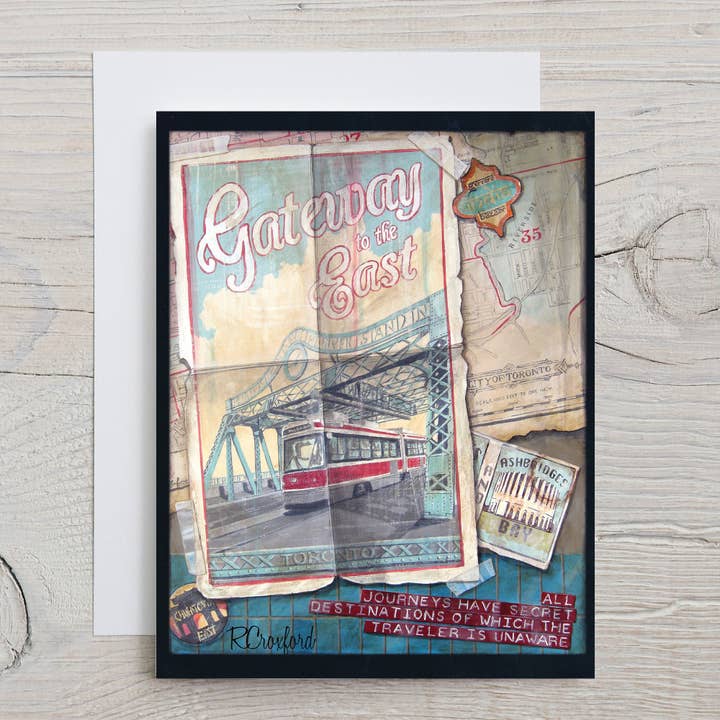 Porte de l'Est, Toronto, Carte de vœux par Rob Croxford pour la vente par Totally Toronto Art/Sassy City Studio