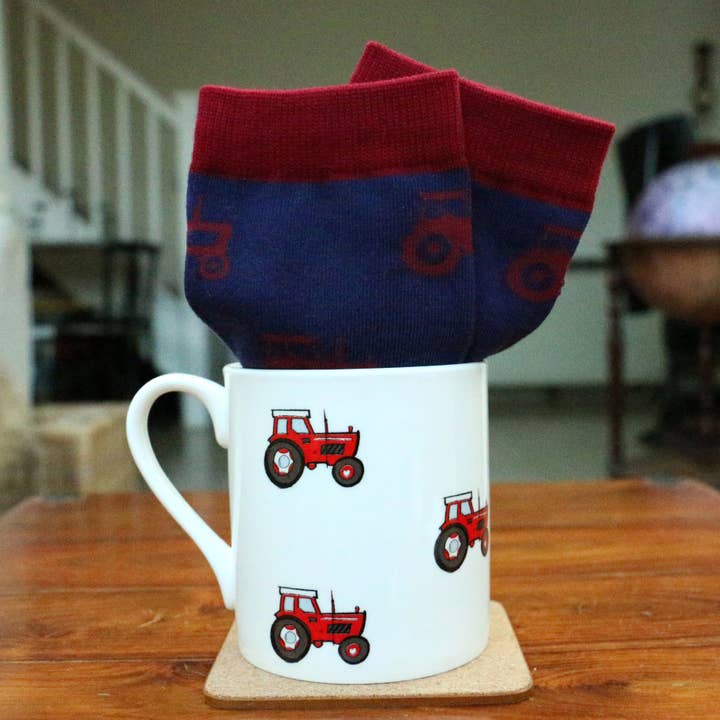 Dalaco - incorporating David Aster - Wholesale Coffee Mug - Tractor Fine Bone China Mug & Sock Set1