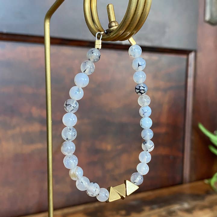 Seeds – Großhandel Perlenarmband – Duluth Armband | Halbedelsteinperlen | Dreiecke aus Messing28