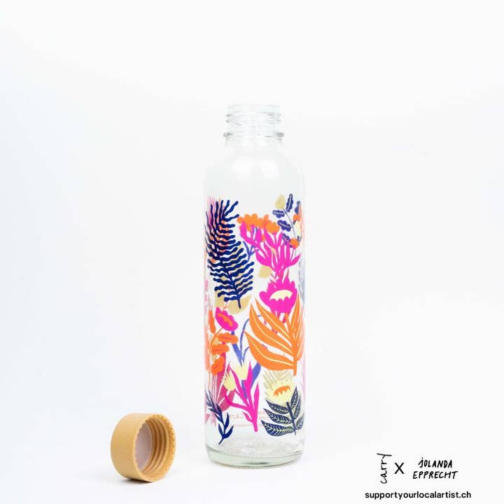 Carry Bottles - Wholesale Water Bottle - Glass water bottle - CARRY Bottle BOTANIC GARDEN 0.7l6