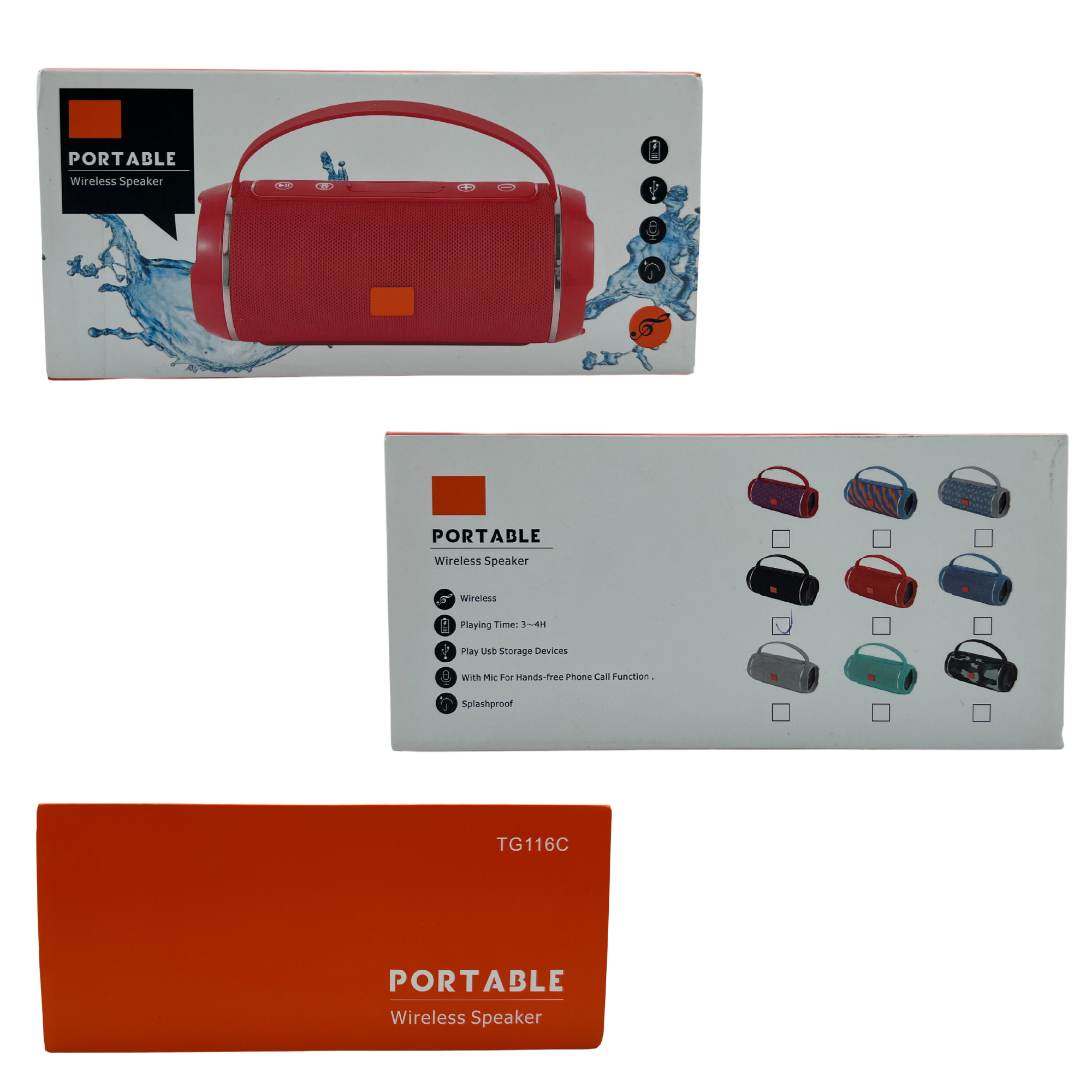 K & S WHOLESALE INC - Wholesale Speakers - Portable Wireless Speaker 24 CT - USB Connector4