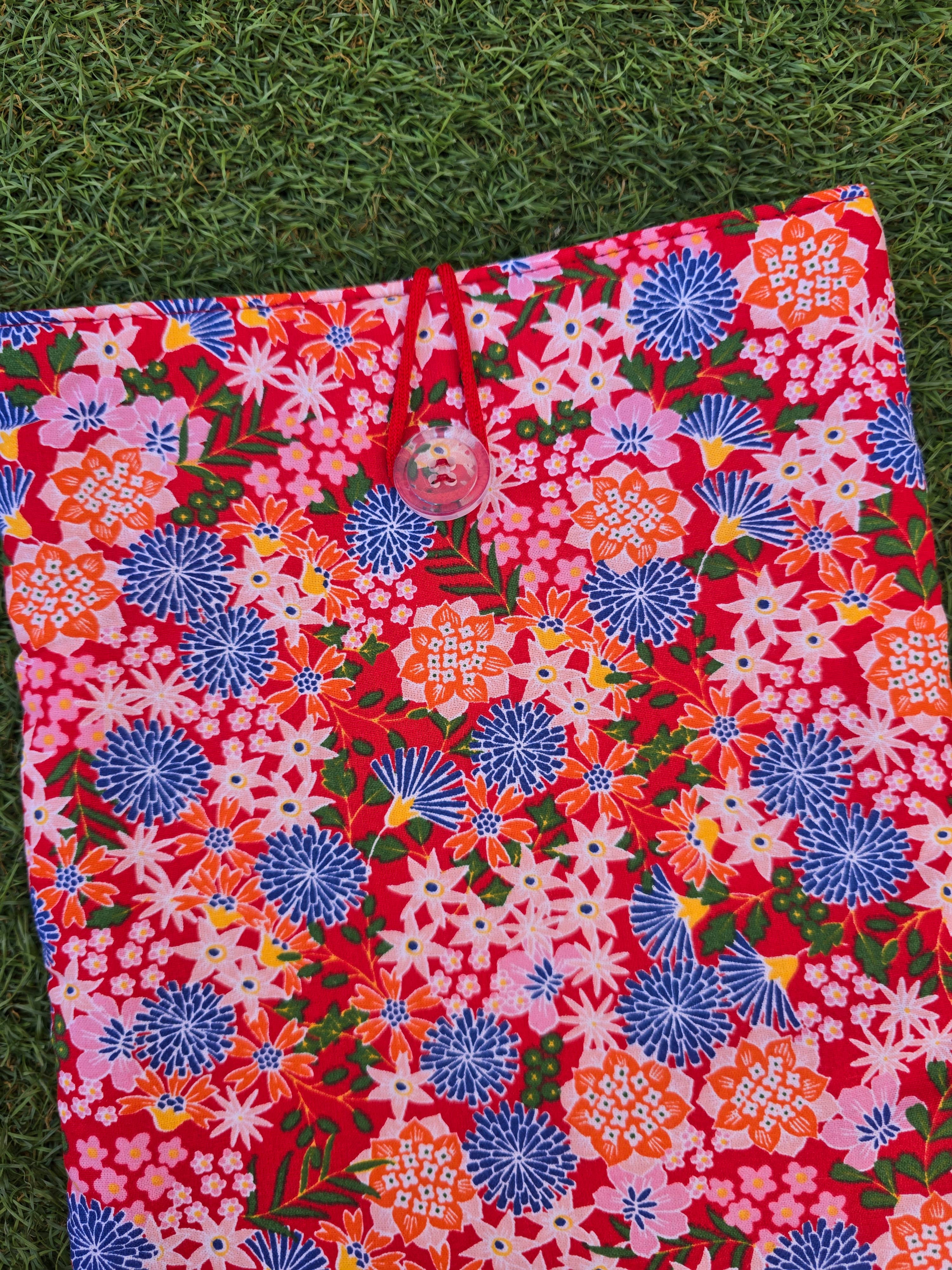 laubelgo - Wholesale Book Cover - Padded book cover oriental flowers red background2