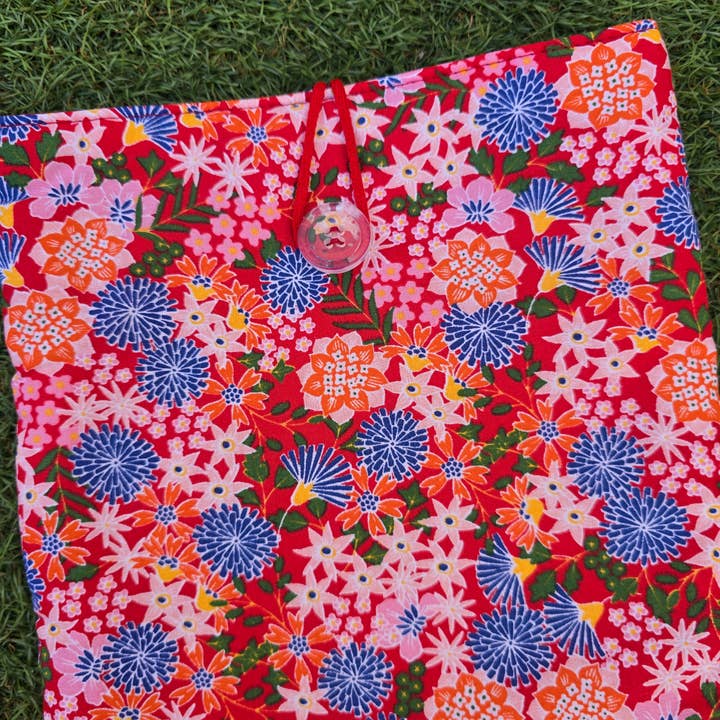 laubelgo - Wholesale Book Cover - Padded book cover oriental flowers red background2