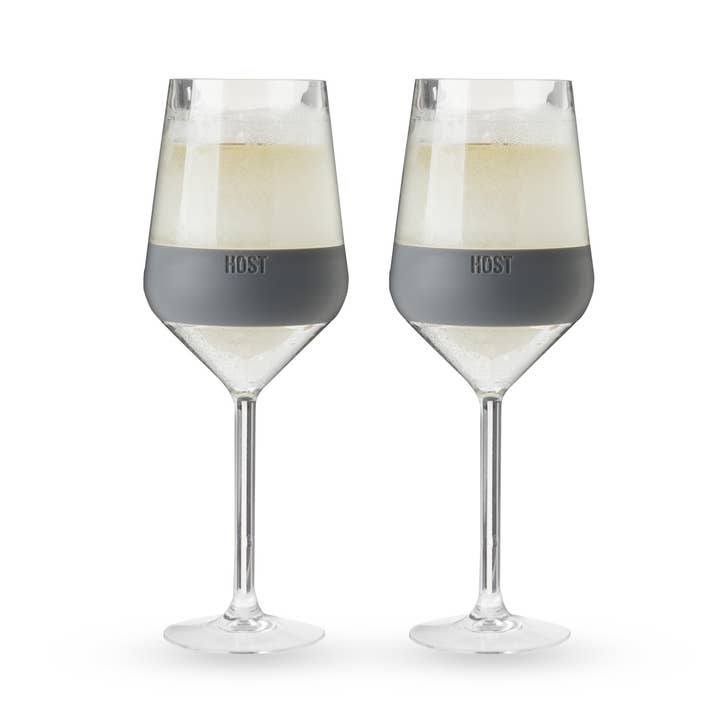 Wine FREEZE™ Stemmed Cooling Cups in Gray Set of 2 for wholesale by HOST