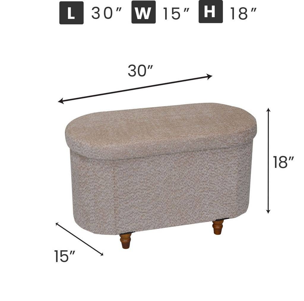 Aria Home – wholesale Ottoman – Esme Ottoman With Boucle Storage Bench6