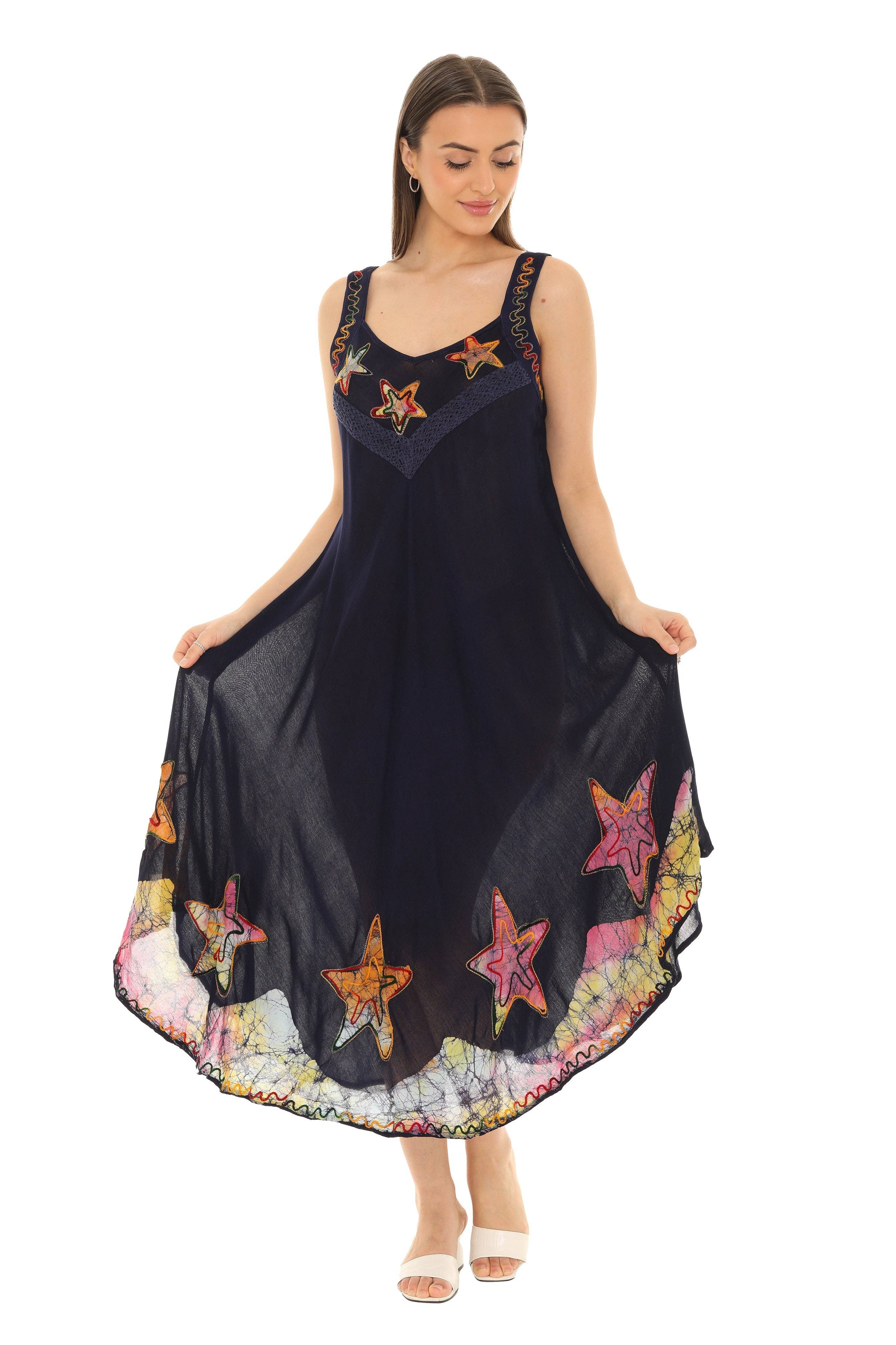 Shoreline Wear. INC - Wholesale Dress - Women's - Starfish Sleeveless Midi Dress0