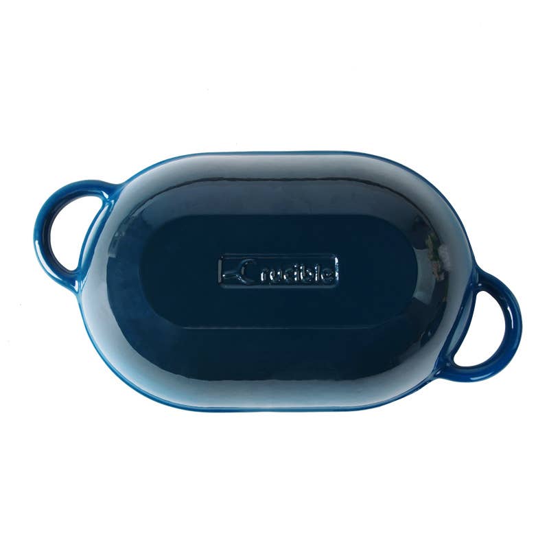 Crucible Cookware - Wholesale Bread Pan - Enameled Cast Iron Bread Pan with Lid - Dark Teal Blue5