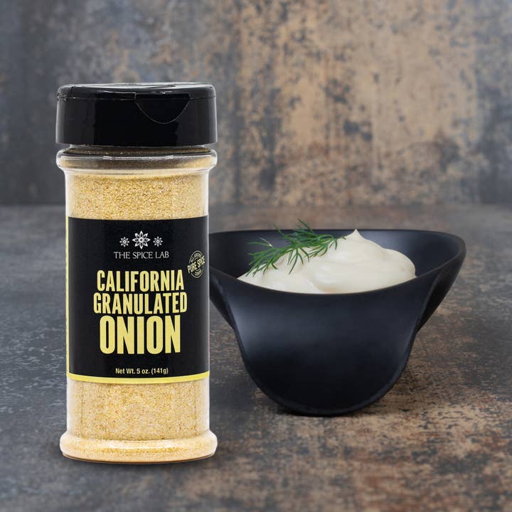 THE SPICE LAB - Wholesale Dried Spice - California Granulated Onion Case of 6 - 5.1 oz Shaker Jars