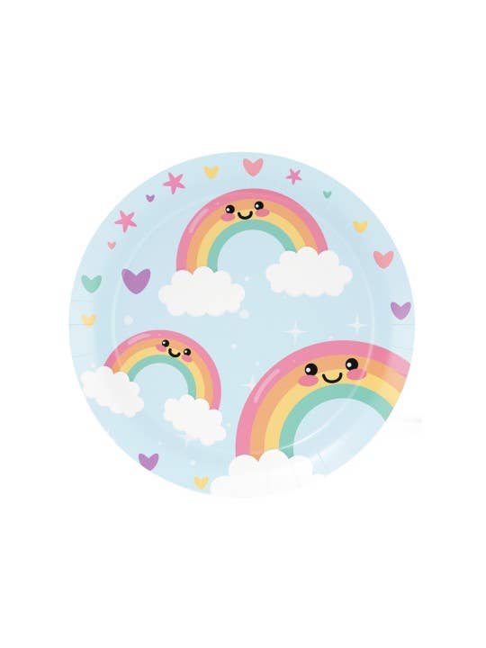 8 Borden 18 cm HAPPY RAINBOW voor wholesale door Fiestora
