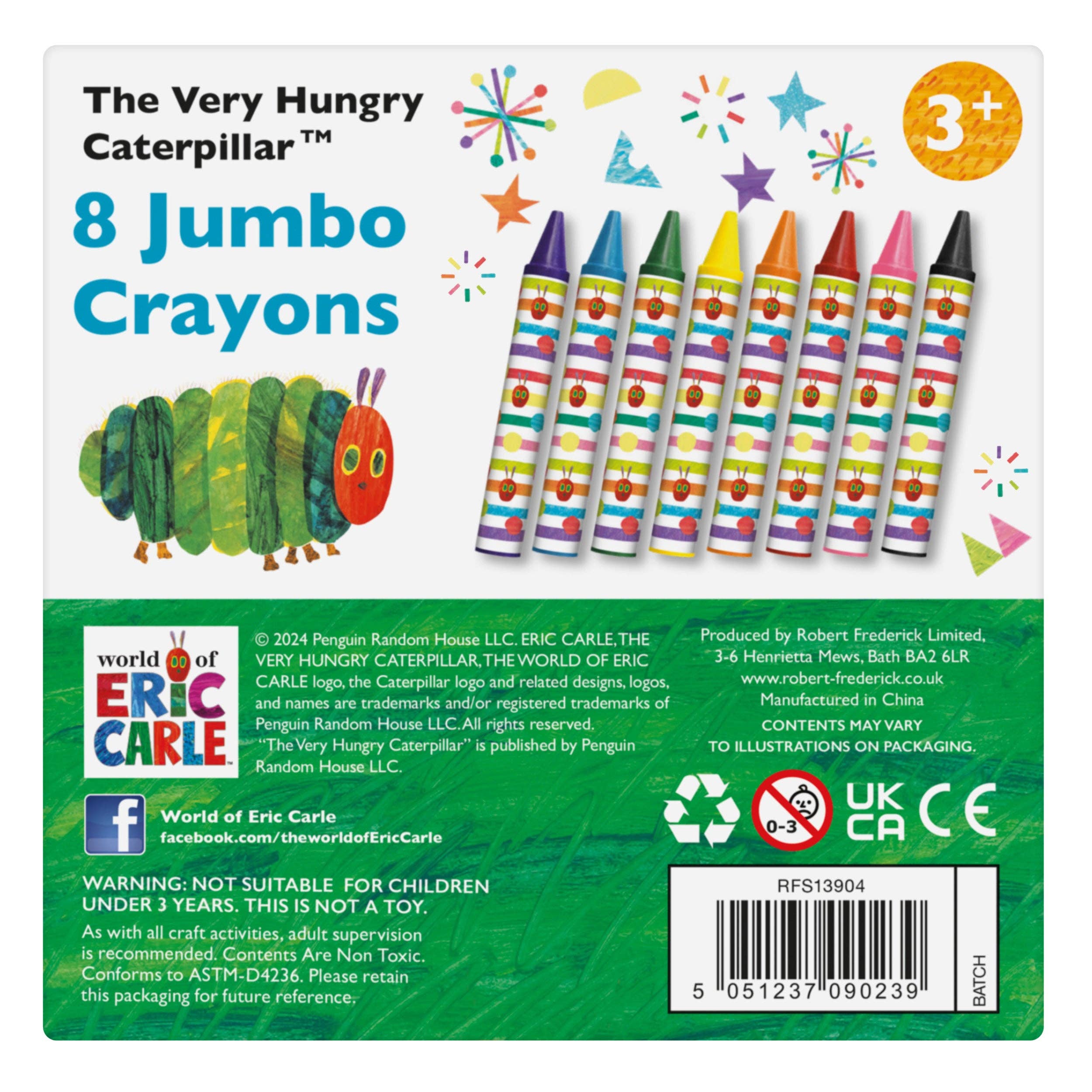 Robert Frederick Ltd – wholesale Crayons – Child & baby – The Very Hungry Caterpillar Set of 8 Jumbo Crayons4
